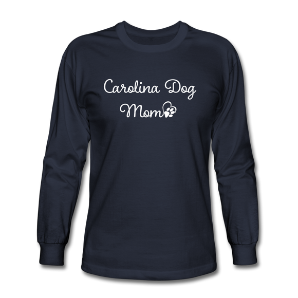 Carolina Dog Mom Long Sleeve T-Shirt - navy
