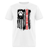 Distressed American Flag SCD T-Shirt - white