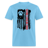 Distressed American Flag SCD T-Shirt - aquatic blue