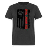 Distressed American Flag SCD T-Shirt - heather black