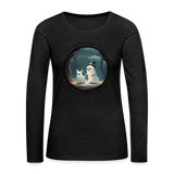 A Ghostly Scene Women's Long Sleeve T-Shirt - charcoal grey