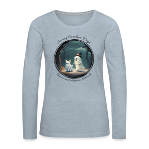 A Ghostly Scene Women's Long Sleeve T-Shirt - heather ice blue