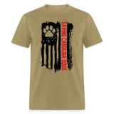 Distressed American Flag SCD T-Shirt - khaki