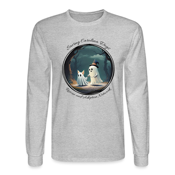 A Ghostly Scene Long Sleeve T-Shirt - heather gray