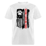 Distressed American Flag SCD T-Shirt - light heather gray