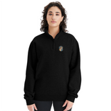 SCD Logo 1/4 Zip Pullover Sweatshirt - black