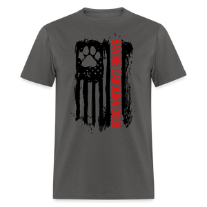 Distressed American Flag SCD T-Shirt - light heather gray