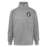 SCD Logo 1/4 Zip Pullover Sweatshirt - heather gray