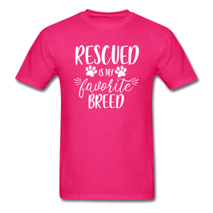 Rescued is my Favorite Breed T-Shirt - turquoise