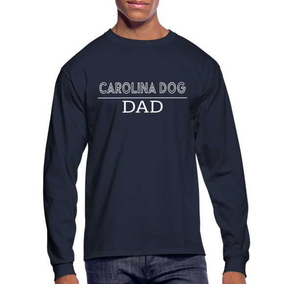 Carolina Dog Dad Men's Long Sleeve T-Shirt - navy
