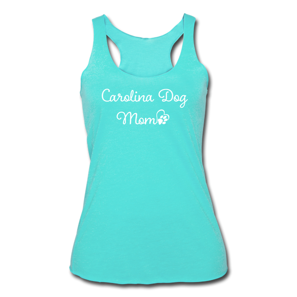 Carolina Dog Mom Women’s Tri-Blend Racerback Tank - turquoise