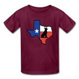 Deep in the Heart of Texas Ultra Cotton Youth T-Shirt - burgundy