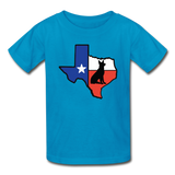 Deep in the Heart of Texas Ultra Cotton Youth T-Shirt - turquoise