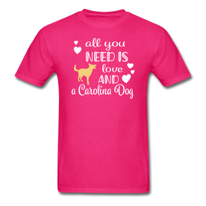 All You Need is Love and a Carolina Dog Unisex Classic T-Shirt - aquatic blue
