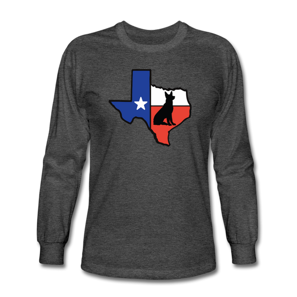Deep in the Heart of Texas Long Sleeve T-Shirt - heather black