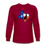 Deep in the Heart of Texas Long Sleeve T-Shirt - dark red