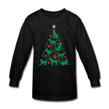 CD Christmas Tree Kids' Long Sleeve T-Shirt - black