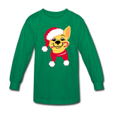 CD Santa Kids' Long Sleeve T-Shirt - kelly green