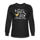 All You Need is Love and a Carolina Dog Long Sleeve T-Shirt - black