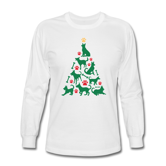 CD Christmas Tree Long Sleeve T-Shirt - white
