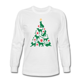 CD Christmas Tree Long Sleeve T-Shirt - white