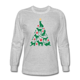 CD Christmas Tree Long Sleeve T-Shirt - heather gray