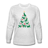 CD Christmas Tree Long Sleeve T-Shirt - light heather gray