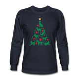 CD Christmas Tree Long Sleeve T-Shirt - navy