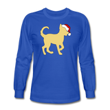 Here Comes Santa Paws Long Sleeve T-Shirt - royal blue