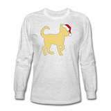 Here Comes Santa Paws Long Sleeve T-Shirt - light heather gray
