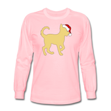 Here Comes Santa Paws Long Sleeve T-Shirt - pink