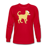 Here Comes Santa Paws Long Sleeve T-Shirt - red