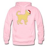 Here Comes Santa Paws Heavy Blend Adult Hoodie - light pink
