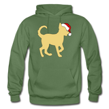 Here Comes Santa Paws Heavy Blend Adult Hoodie - military green