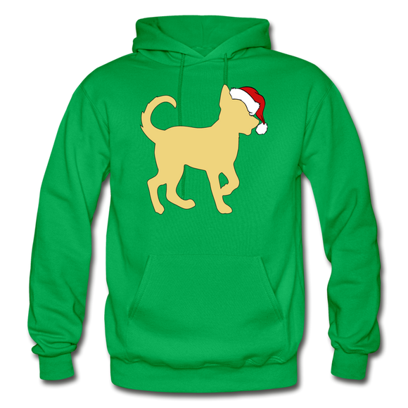 Here Comes Santa Paws Heavy Blend Adult Hoodie - kelly green