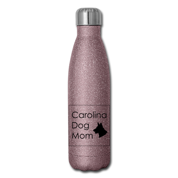 CD Mom Insulated Stainless Steel Water Bottle - pink glitter
