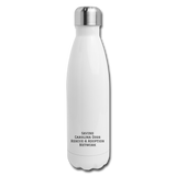 Never Walk Alone Insulated Stainless Steel Water Bottle - white