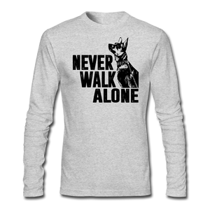 Never Walk Alone Long Sleeve T-Shirt - heather gray