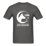 All Because of Luna T-Shirt - charcoal