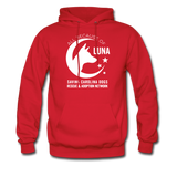 All Because of Luna Hoodie - red
