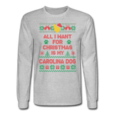 All I want for Christmas is my Carolina Dog Long Sleeve Shirt - heather gray