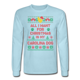 All I want for Christmas is my Carolina Dog Long Sleeve Shirt - powder blue
