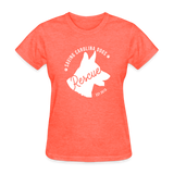 Saving Carolina Dogs Est 2013 Women's Fitted T-Shirt - heather coral
