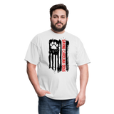 Distressed American Flag SCD T-Shirt - white