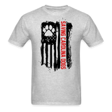 Distressed American Flag SCD T-Shirt - heather gray