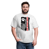 Distressed American Flag SCD T-Shirt - light heather gray