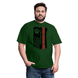Distressed American Flag SCD T-Shirt - forest green