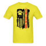Distressed American Flag SCD T-Shirt - yellow
