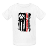 Distressed American Flag Kids' T-Shirt - white