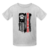 Distressed American Flag Kids' T-Shirt - heather gray